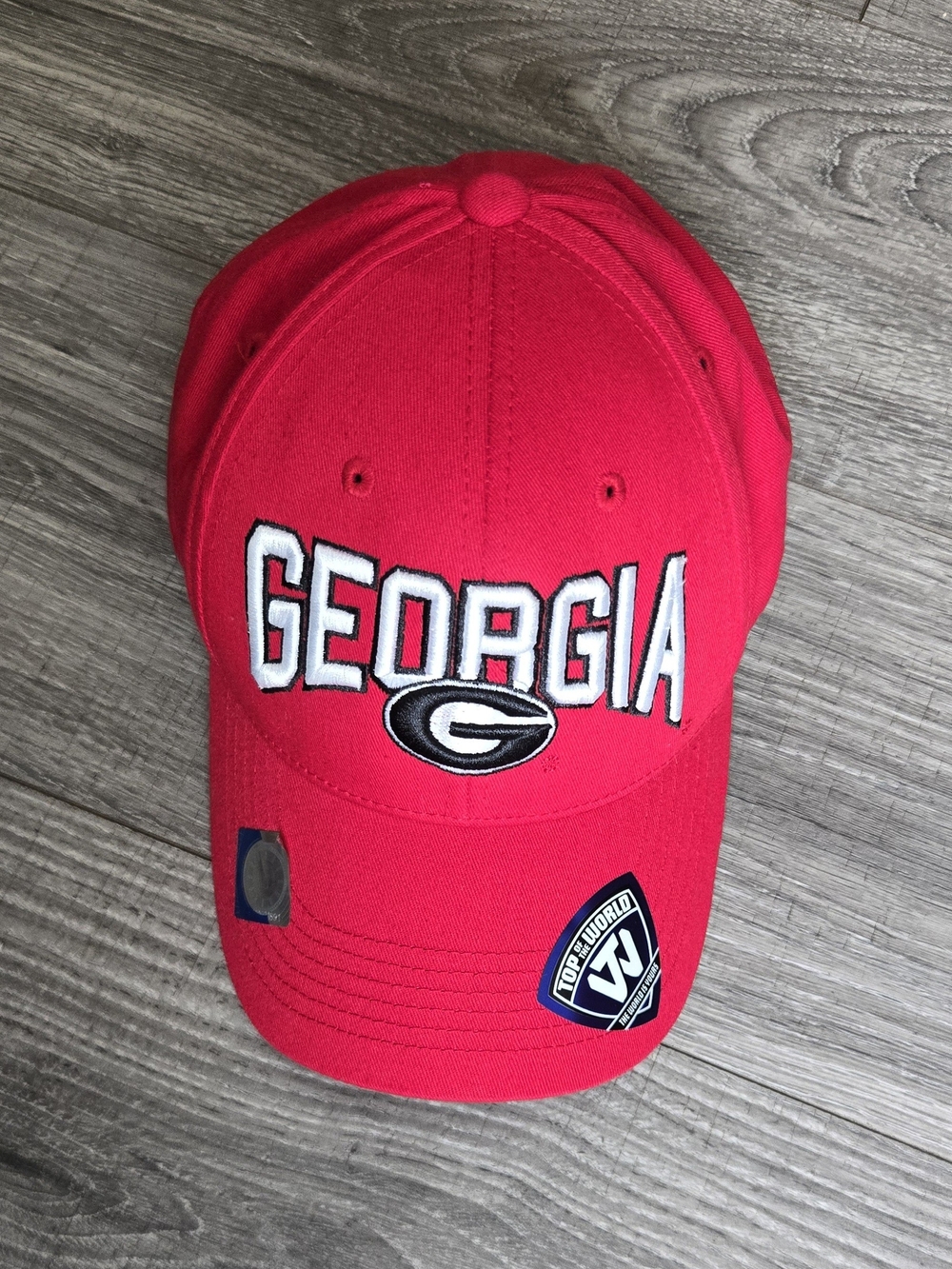 Top of the World Georgia Bulldogs UGA Red Adjustable Snapback Hat NCAA.